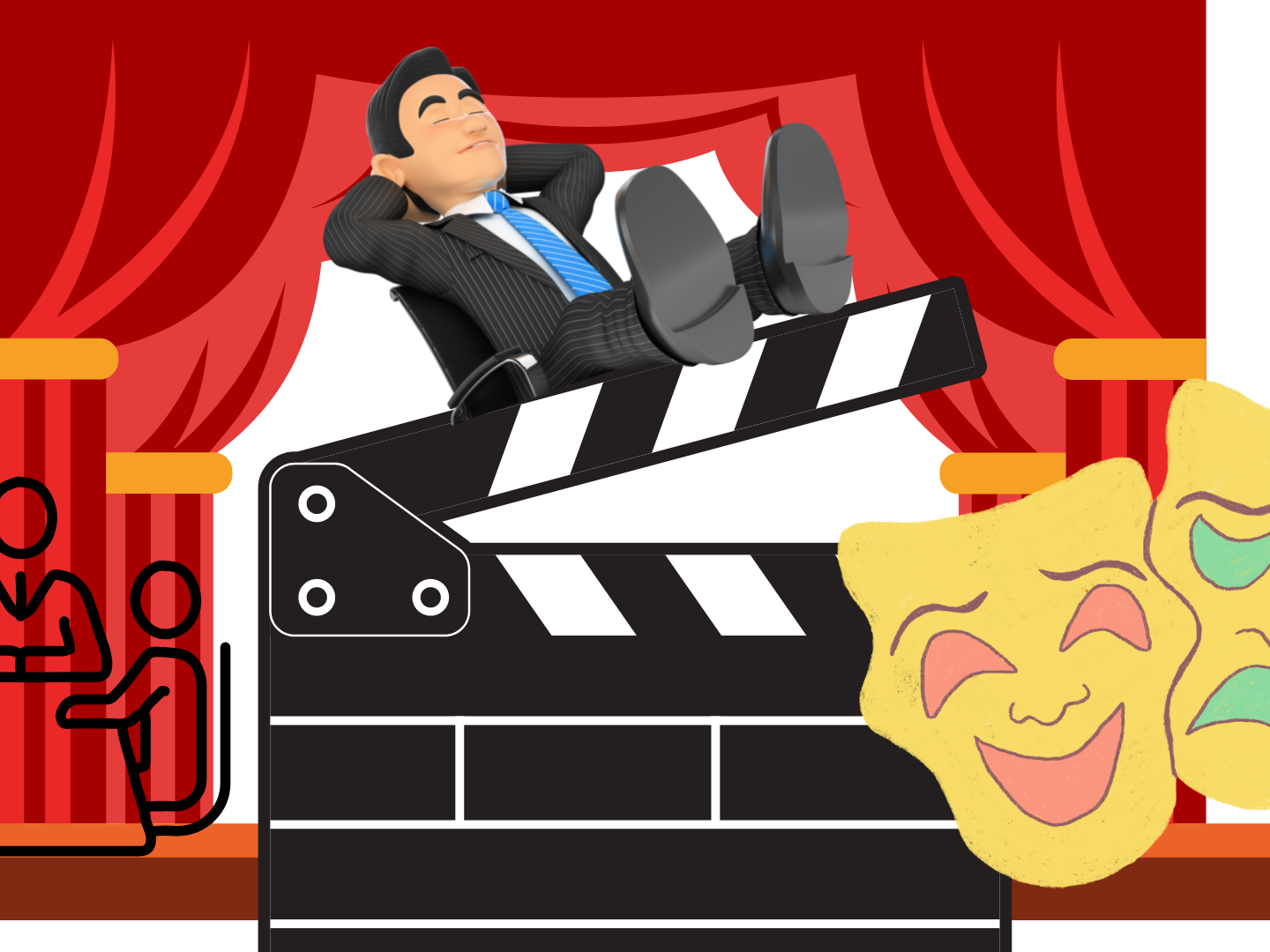 La cómoda silla de un director de cine.